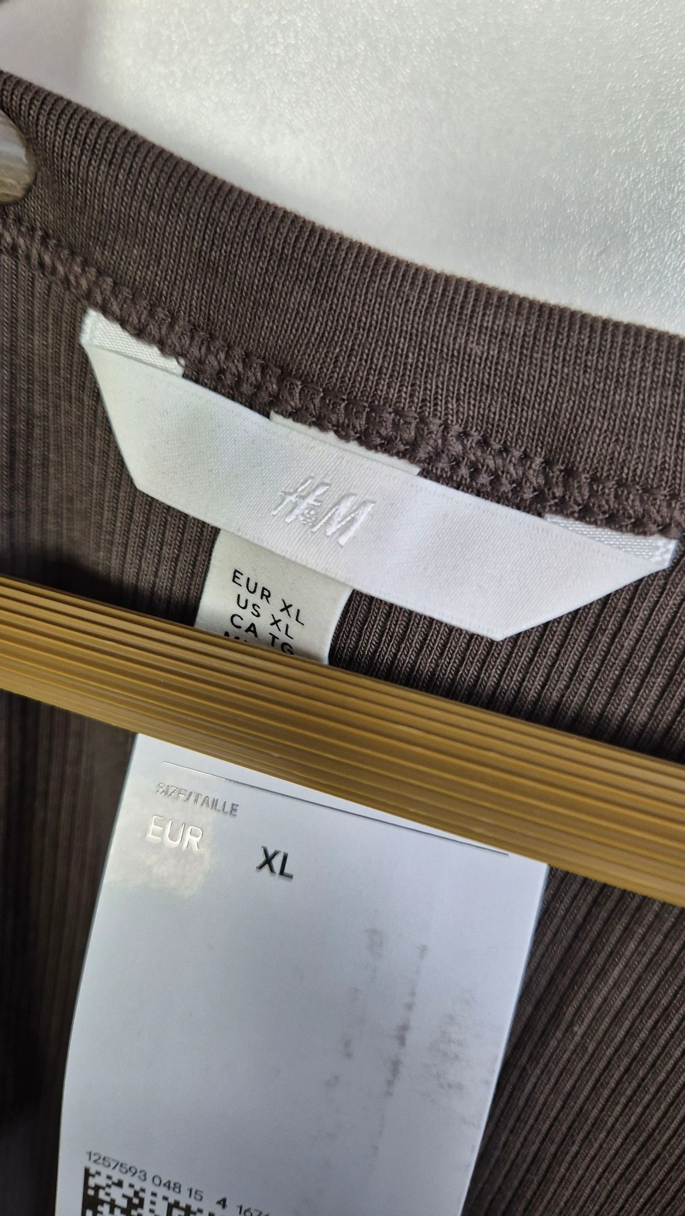 Camiseta sin mangas de punto color marrón claro H&M talla XL – photo 3